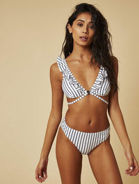 Cannes Navy Stripe Bikini Bottoms Swimsuits Swim Society