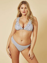 Cannes Navy Stripe Bikini Bottoms Swimsuits Swim Society