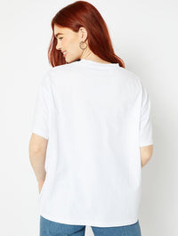 Careless Whiskers Oversized White T-Shirt Tops & T-Shirts Skinnydip London