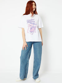 Careless Whiskers Oversized White T-Shirt Tops & T-Shirts Skinnydip London