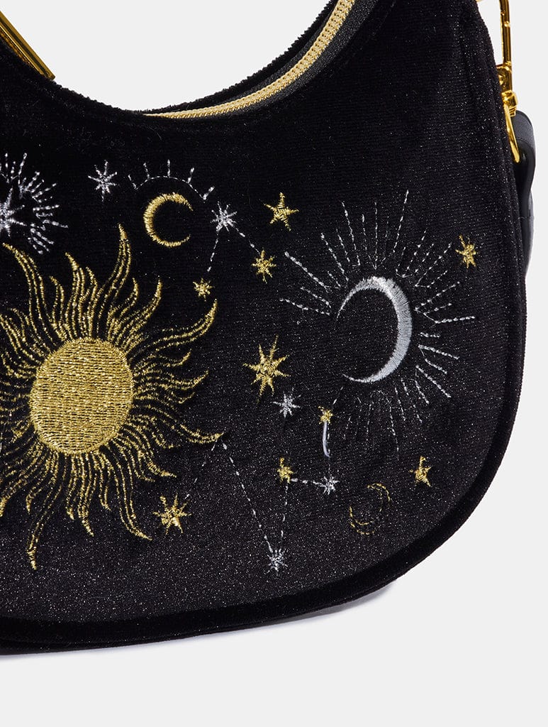 Celestial Sky Shoulder Bag in Black Bags Skinnydip London