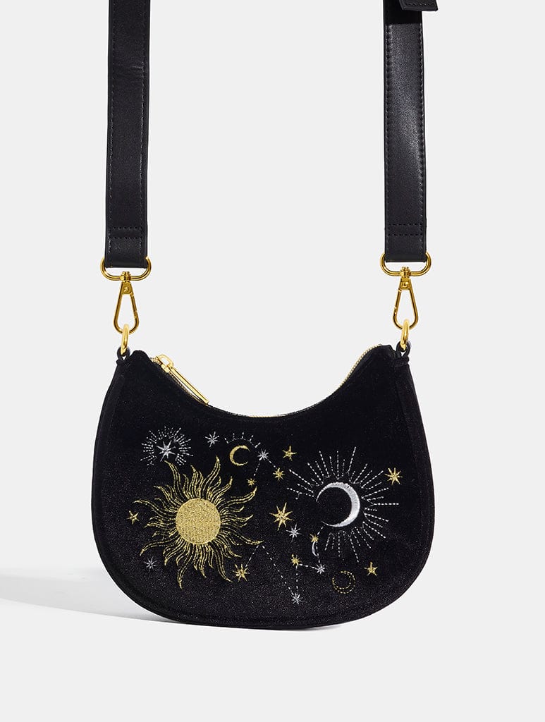 Celestial Sky Shoulder Bag in Black Bags Skinnydip London