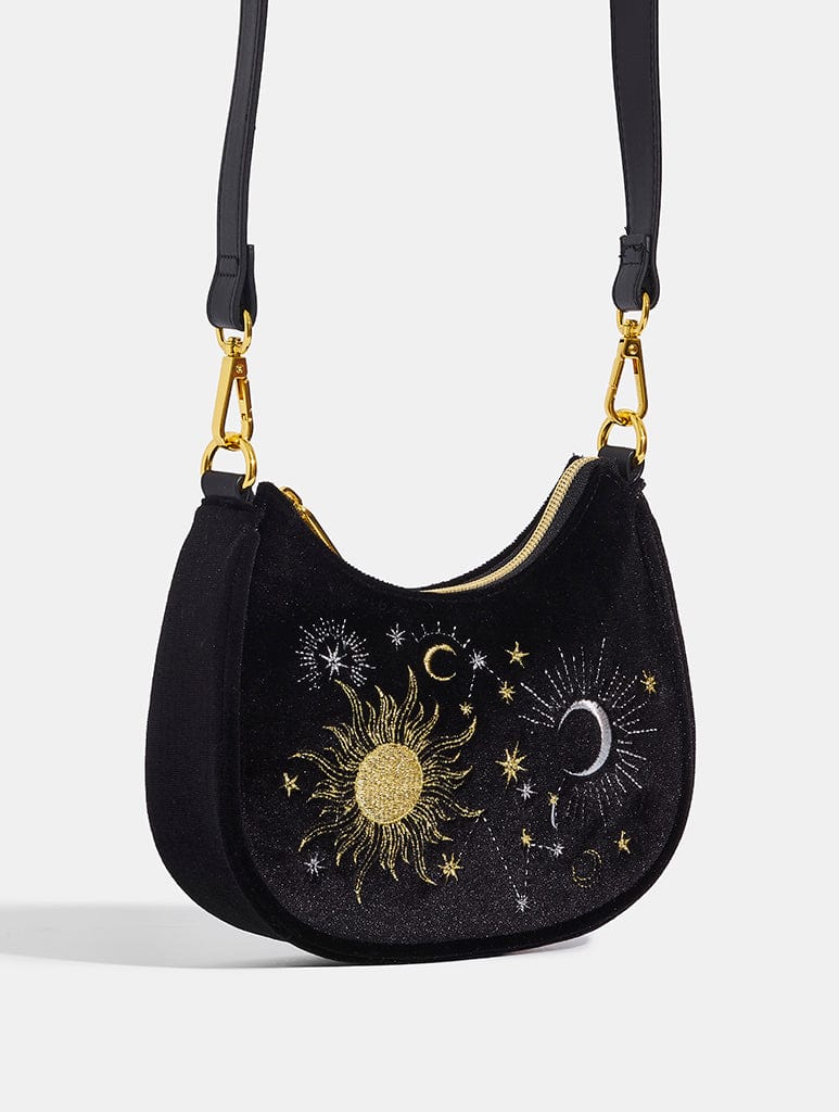 Celestial Sky Shoulder Bag in Black Bags Skinnydip London