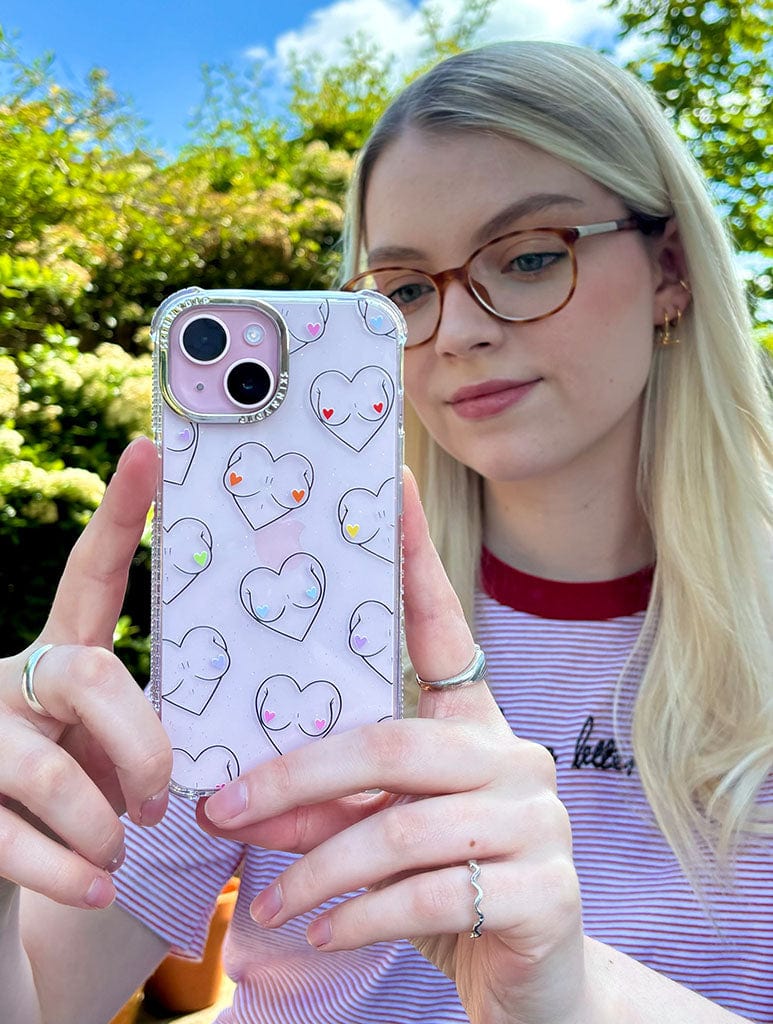 Charlotte Wilcox x Skinnydip Boob Hearts Shock iPhone Case Phone Cases Skinnydip London