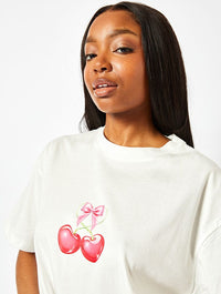 Cherish Me T-Shirt In White Tops & T-Shirts Skinnydip London