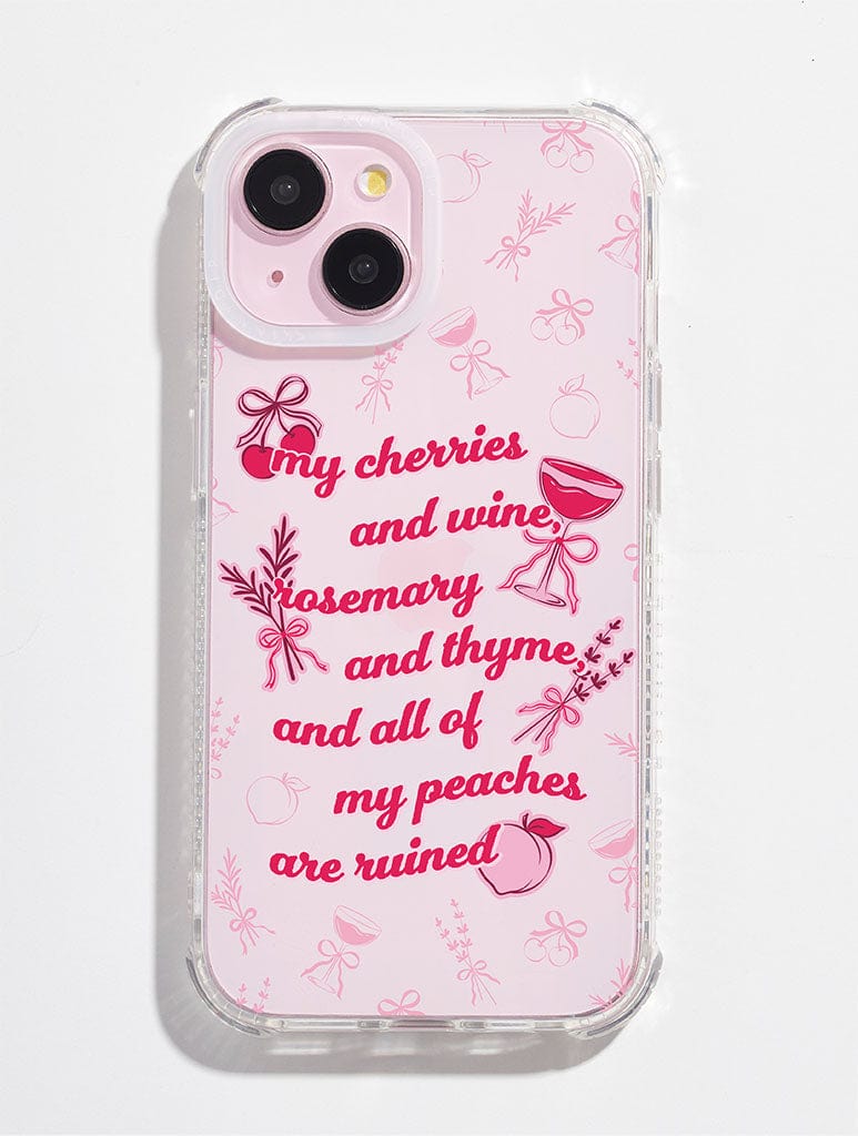 Cherries And Wine Shock iPhone Case Phone Cases Skinnydip London