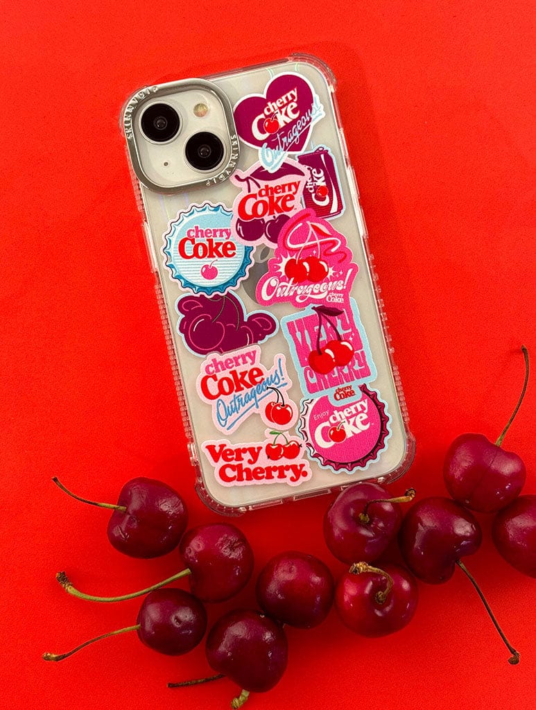 Cherry Coke Sticker Shock iPhone Case Phone Cases Skinnydip London