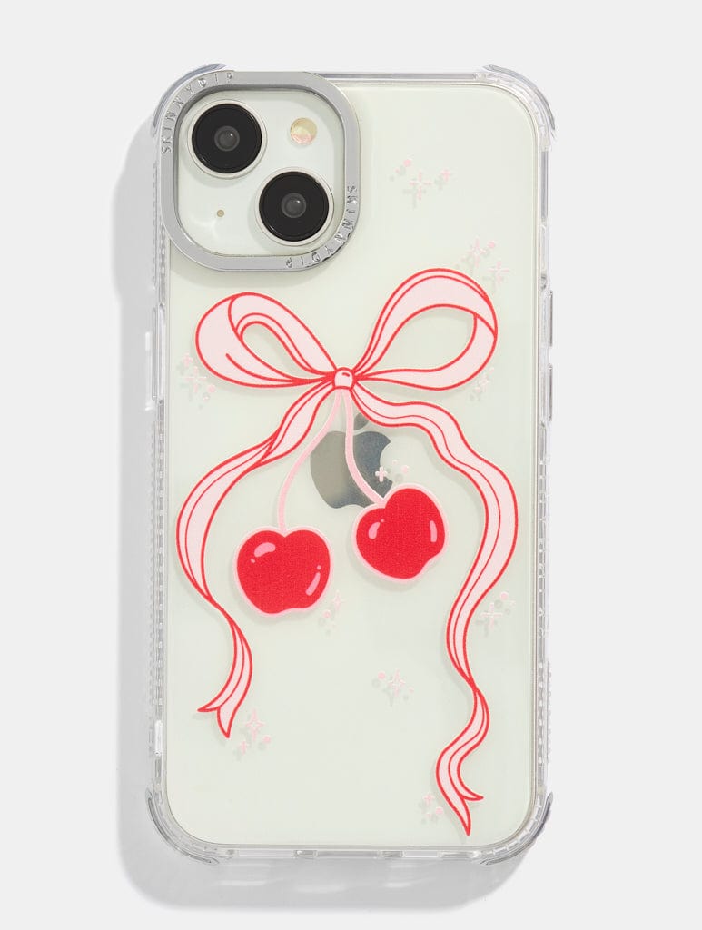 Cherry Ribbon Bow Shock iPhone Case Phone Cases Skinnydip London