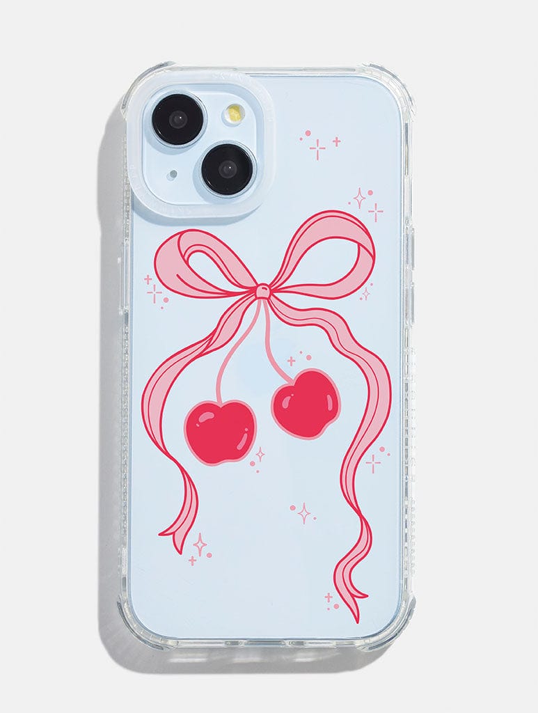 Cherry Ribbon Bow Shock iPhone Case Phone Cases Skinnydip London