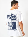 Chicken Tender Slut T-Shirt in White Hoodies & Sweatshirts Skinnydip London