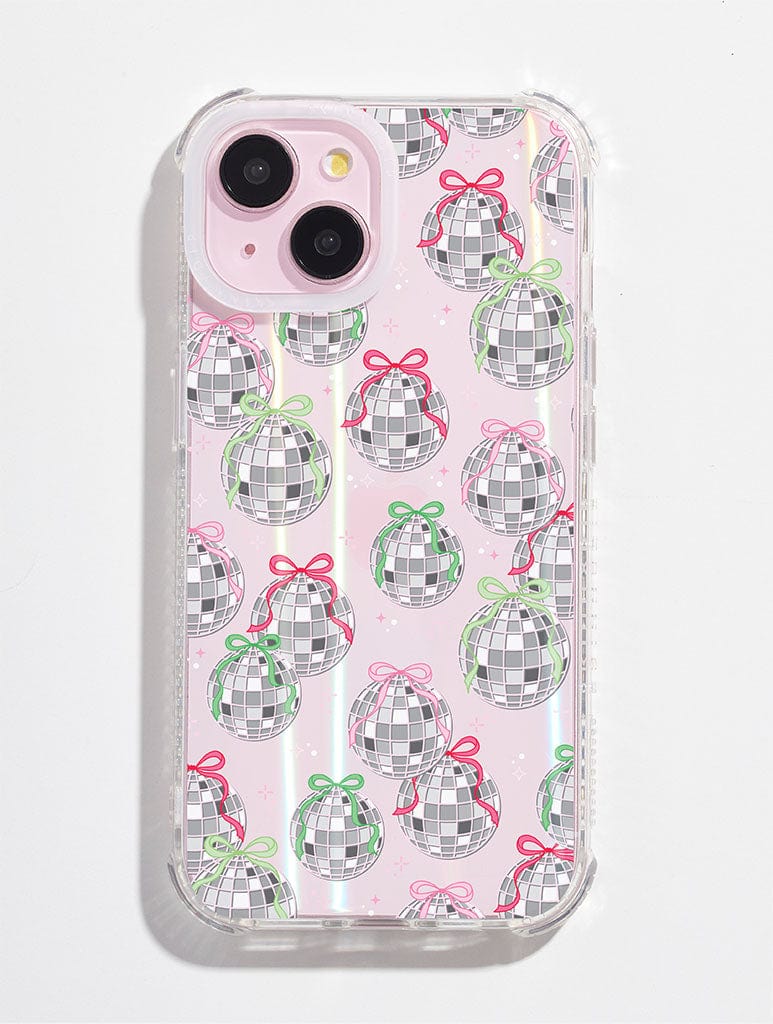 Christmas Disco Balls Bow Shock iPhone Case Phone Cases Skinnydip London