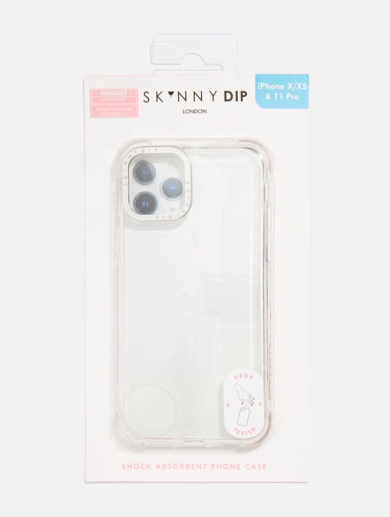 Clear Shock Case With Silver Camera Hole Phone Cases Skinnydip London