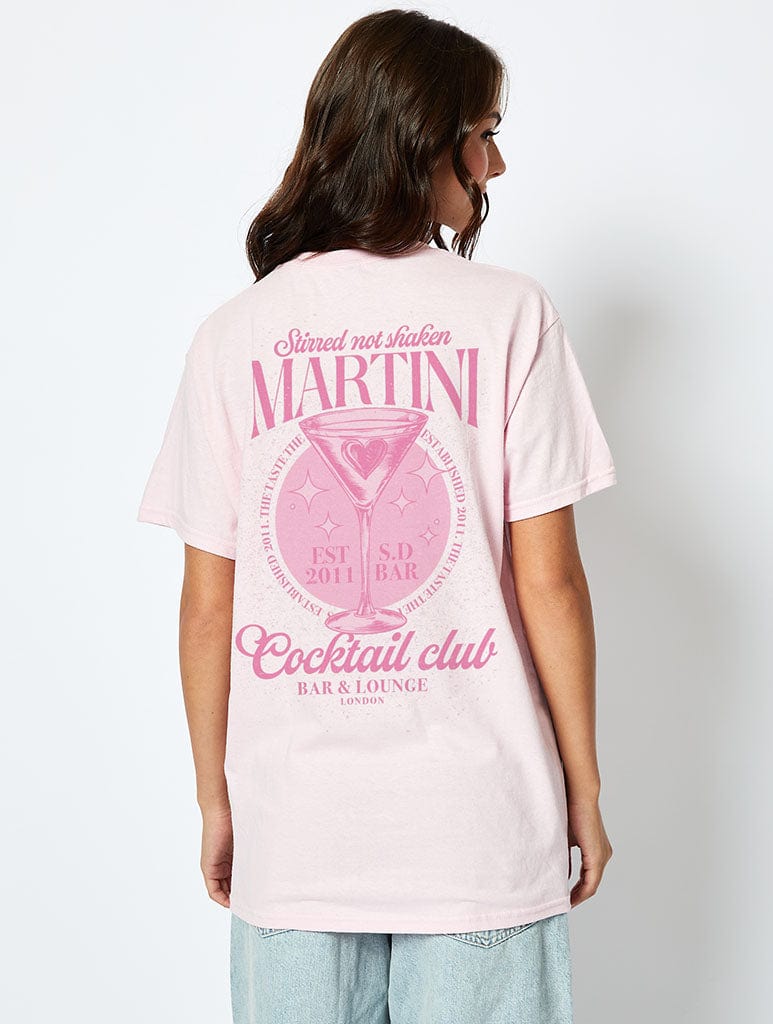 Cocktail Club T-Shirt In Pink Tops & T-Shirts Skinnydip London