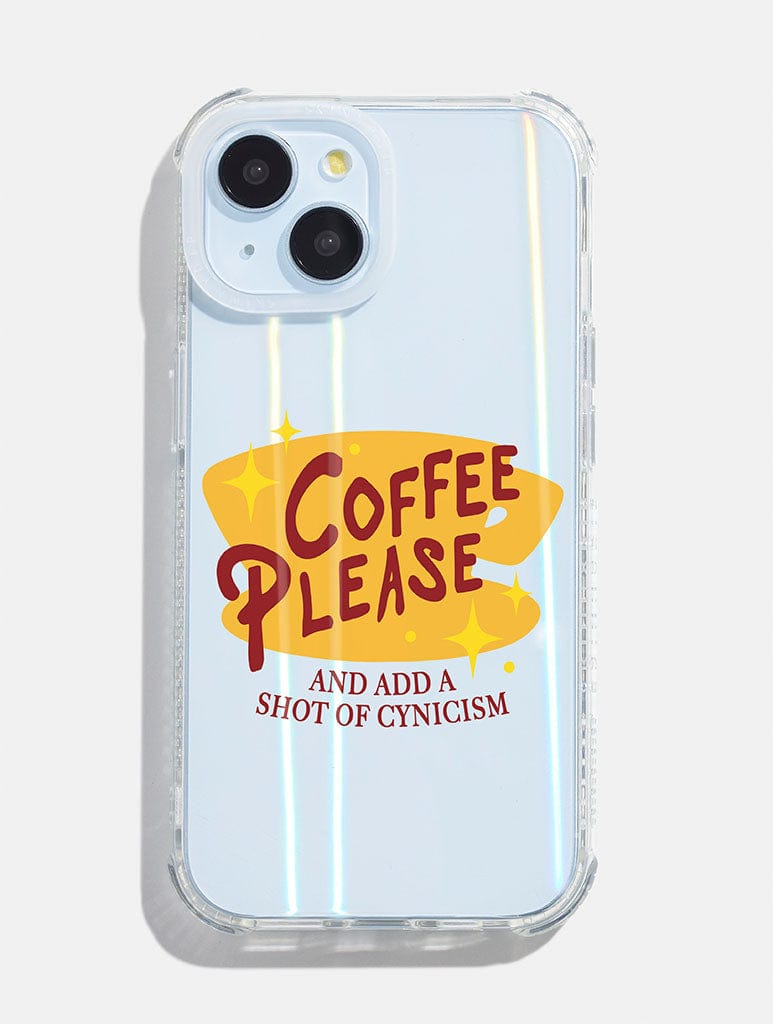 Coffee Please Holo Shock iPhone Case Phone Cases Skinnydip London