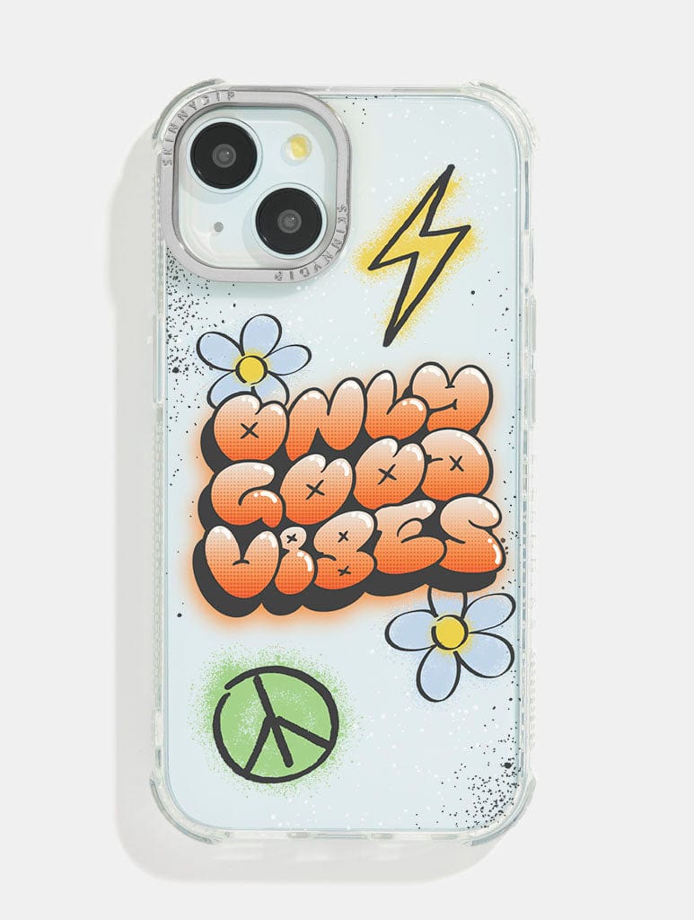 Colourful Only Good Vibes Shock iPhone Case Phone Cases Skinnydip London