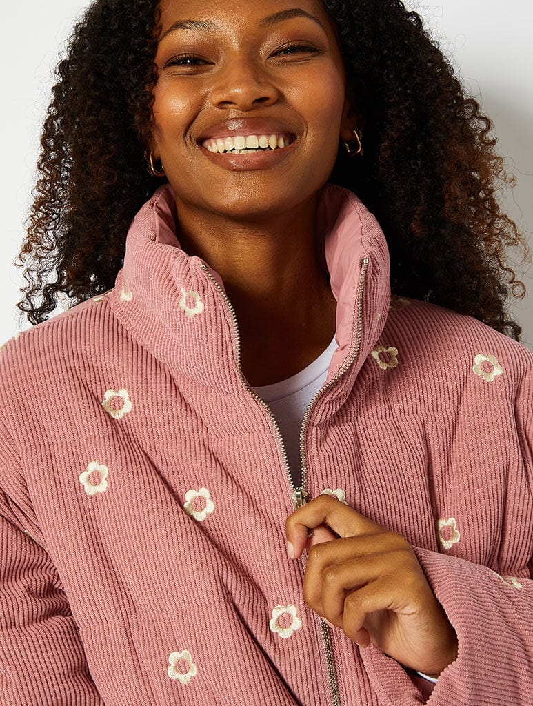 Pink striped clearance jacket