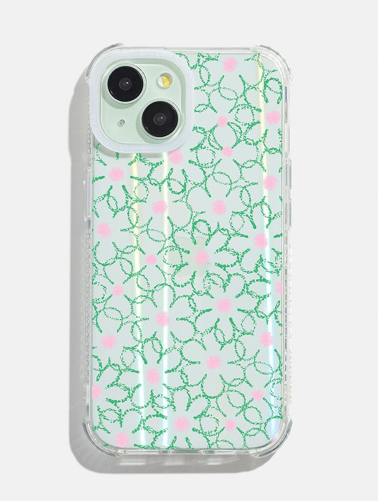 Crayon Flower Green Shock iPhone Case Phone Cases Skinnydip London