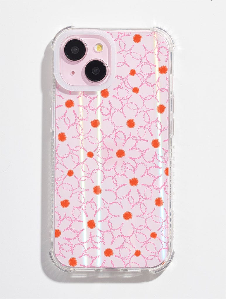 Crayon Flower Pink Shock iPhone Case Phone Cases Skinnydip London