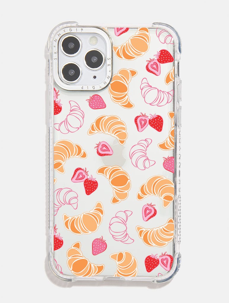 Croissants & Strawberries Shock iPhone Case Phone Cases Skinnydip London