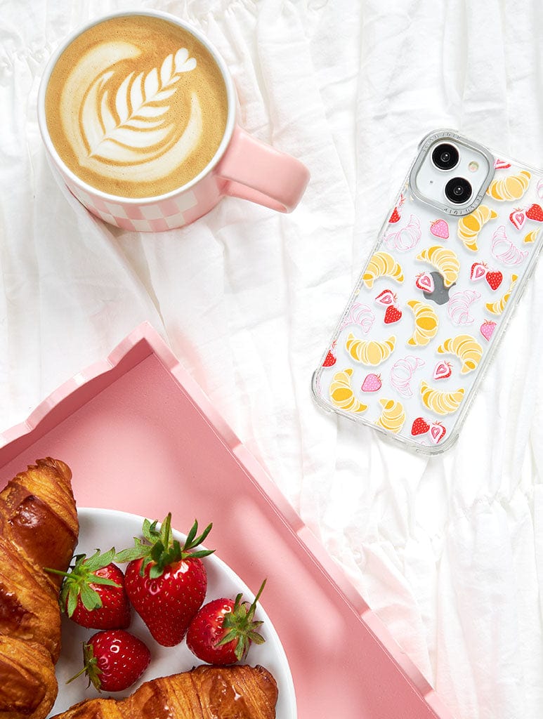 Croissants Strawberries Shock iPhone Case