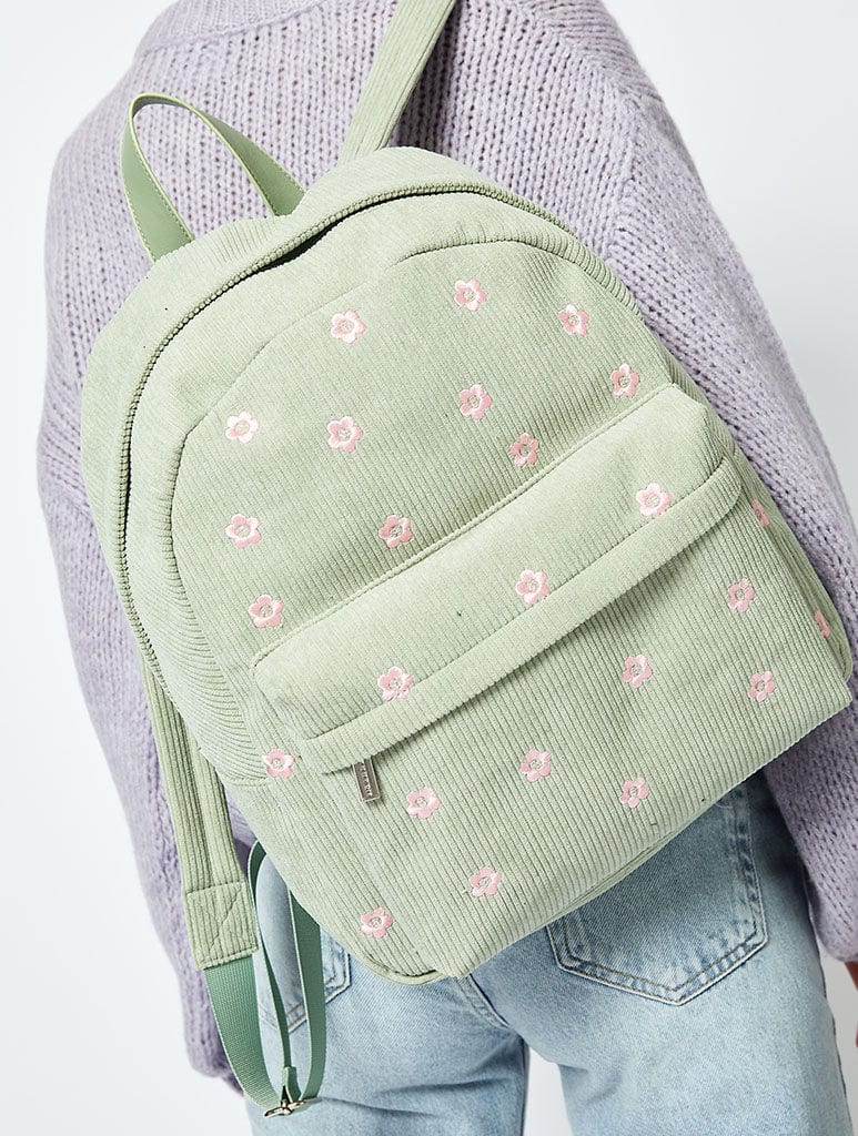 Daisy Repeat Backpack in Sage Bags Skinnydip London