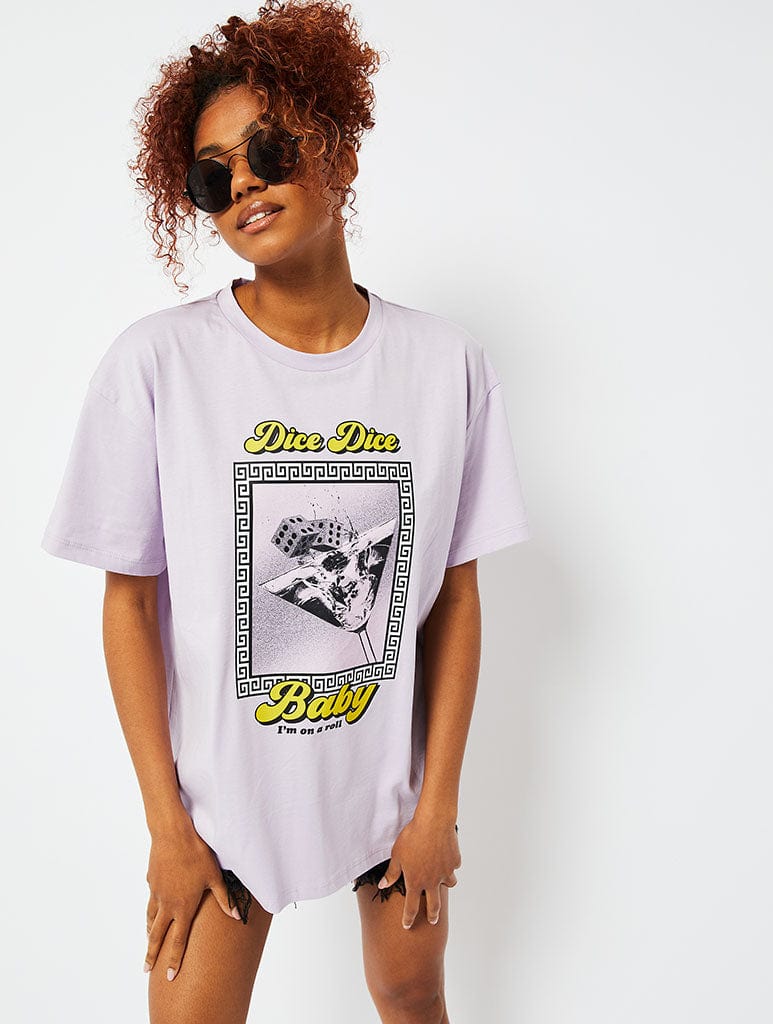 Dice Dice Baby Oversized T-Shirt Tops & T-Shirts Skinnydip London