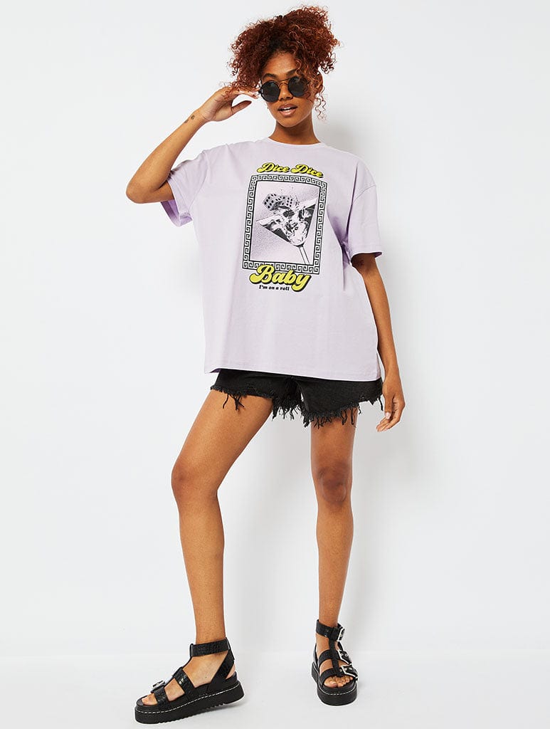 Dice Dice Baby Oversized T-Shirt Tops & T-Shirts Skinnydip London