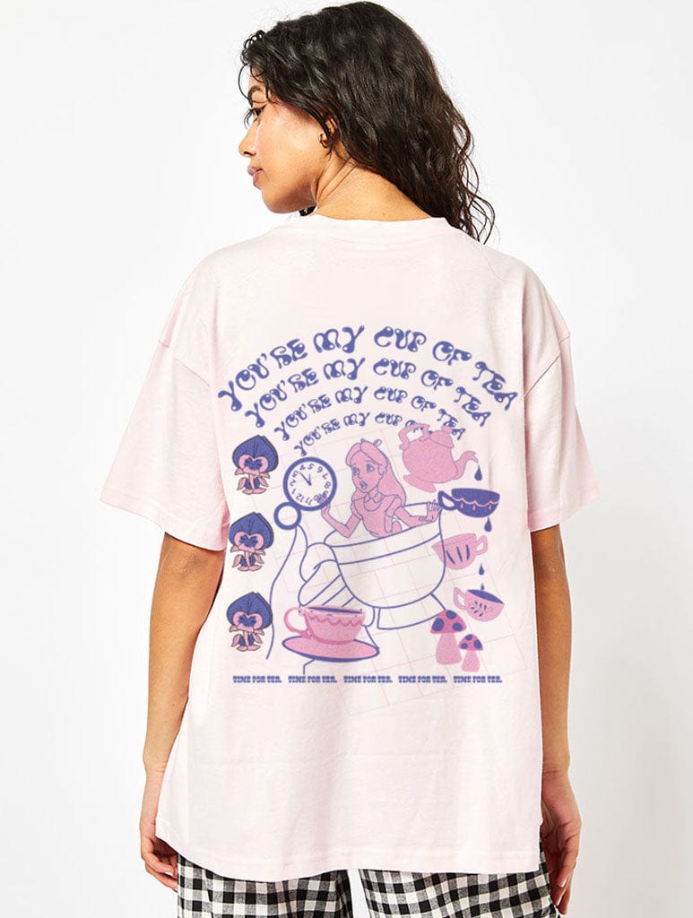 Disney Alice In Wonderland You're My Cup Of Tea Pink T-Shirt Hoodies & Sweatshirts Skinnydip London