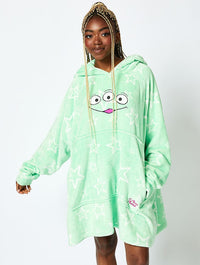 Disney Aliens Blanket Hoodie in Green Lingerie & Nightwear Skinnydip London