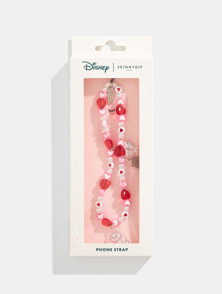 Disney Aristocats Heart Beaded Phone Strap Phone Grips Skinnydip London