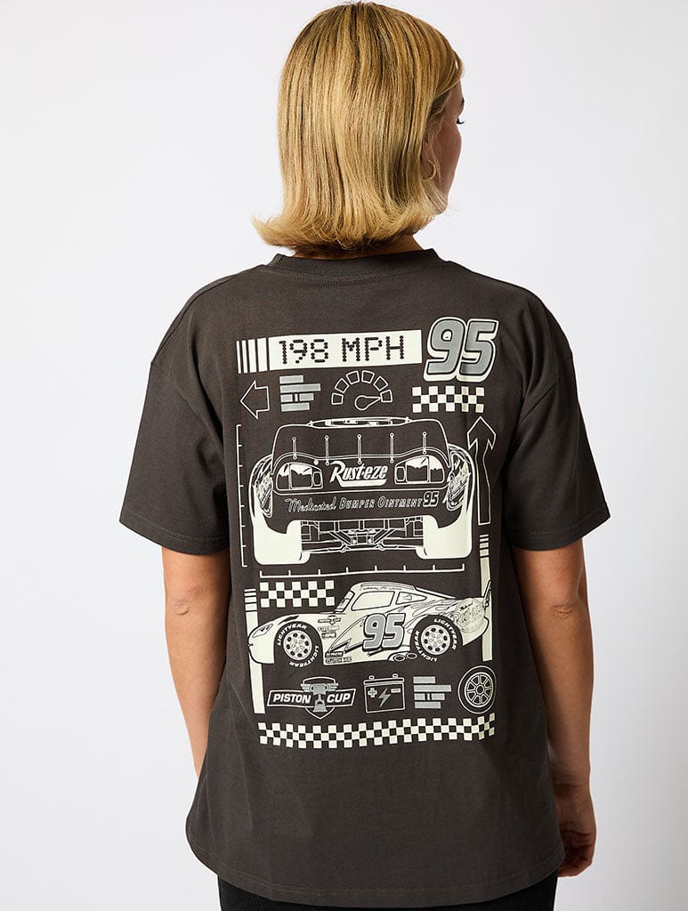 Disney Cars T-Shirt In Charcoal Tops & T-Shirts Skinnydip London