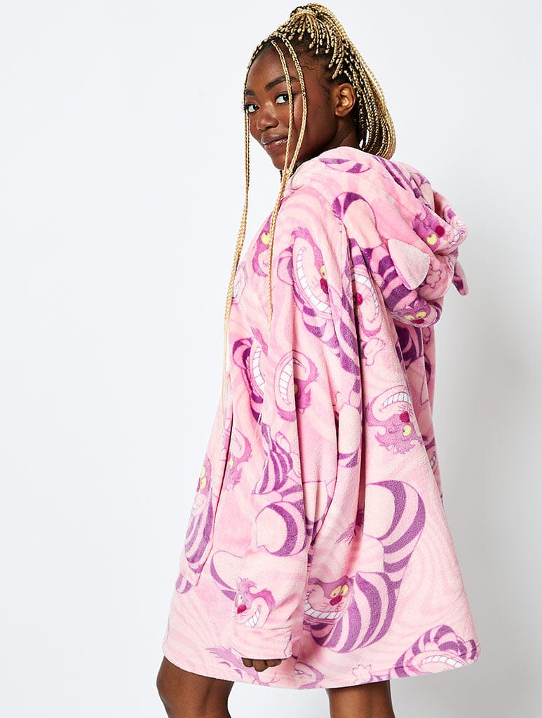 Disney Cheshire Cat Blanket Hoodie in Pink Lingerie & Nightwear Skinnydip London