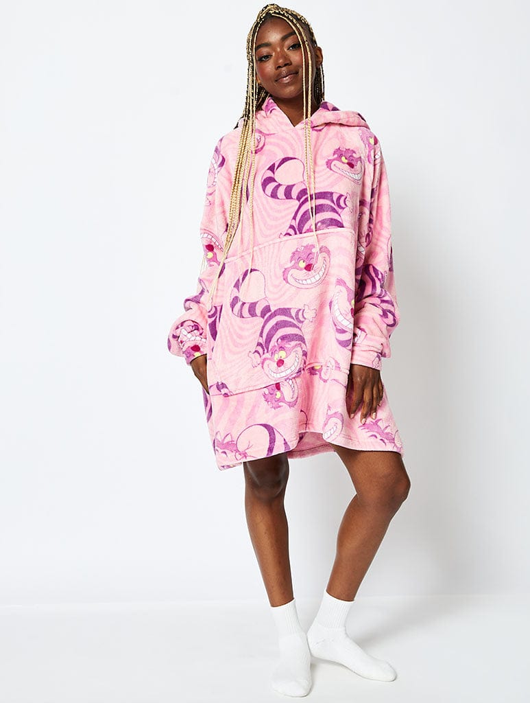 Disney Cheshire Cat Blanket Hoodie in Pink Lingerie & Nightwear Skinnydip London