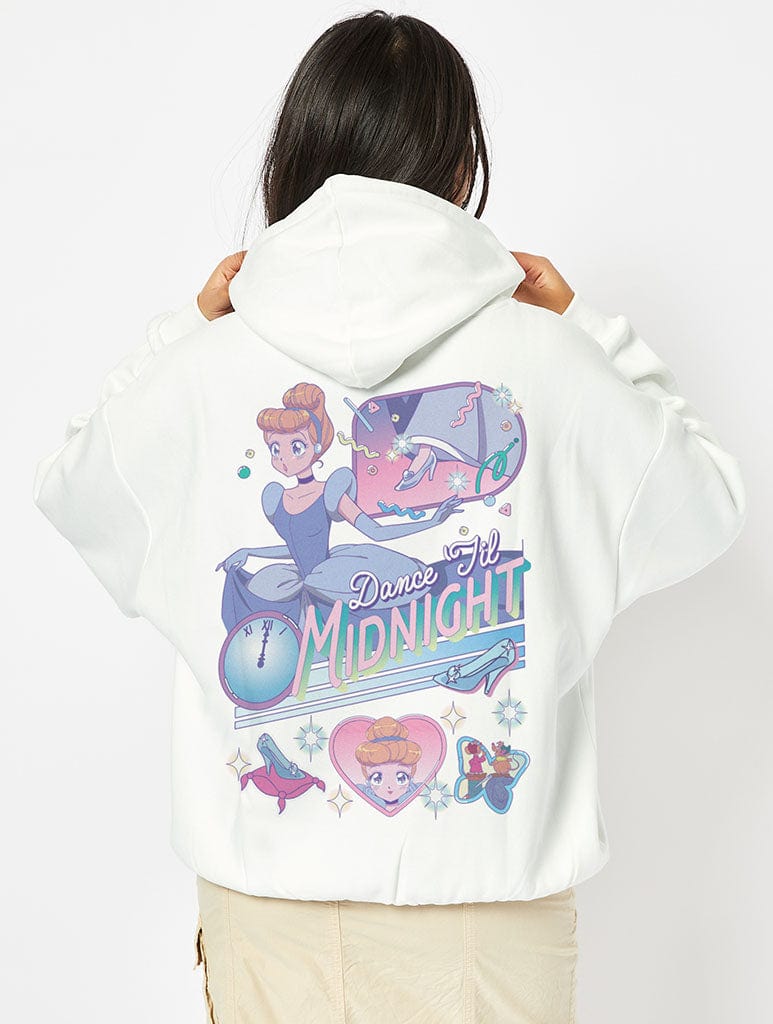 Disney Cinderella Princess Manga Hoodie In White Hoodies & Sweatshirts Skinnydip London