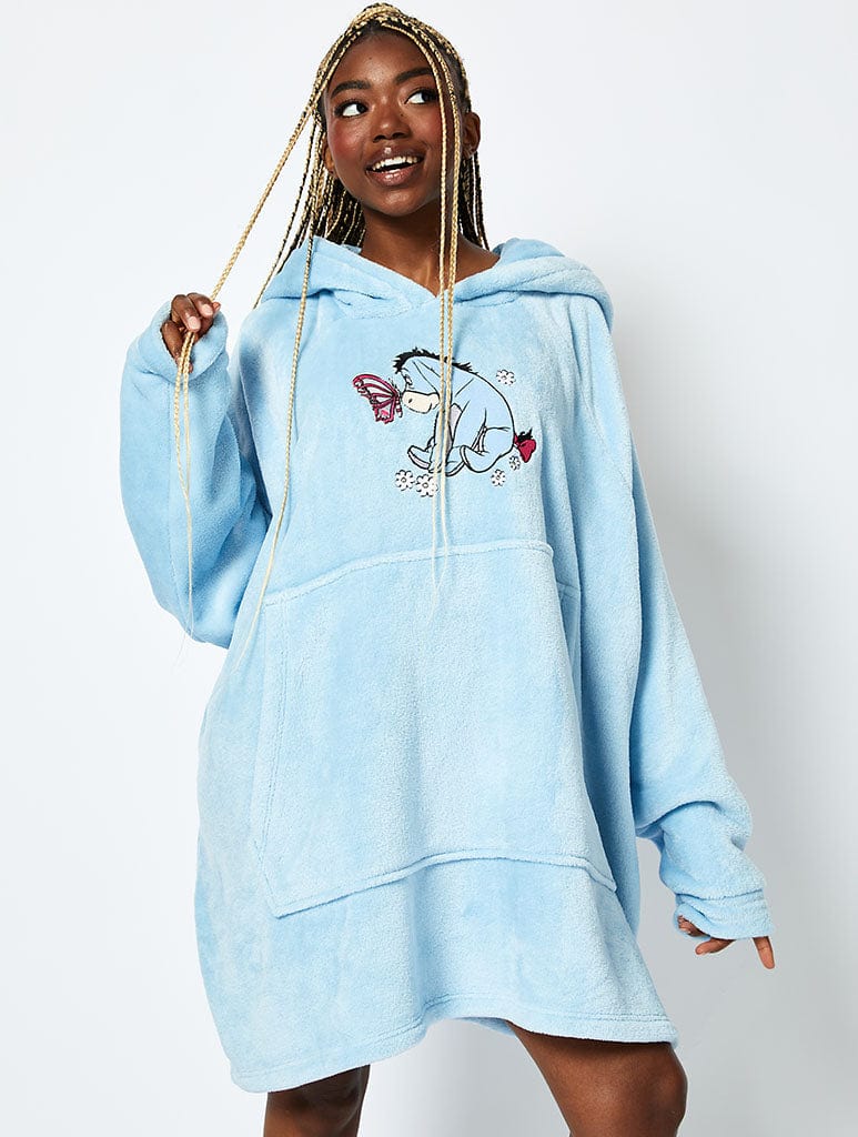 Disney Eeyore Blanket Hoodie in Blue Lingerie & Nightwear Skinnydip London