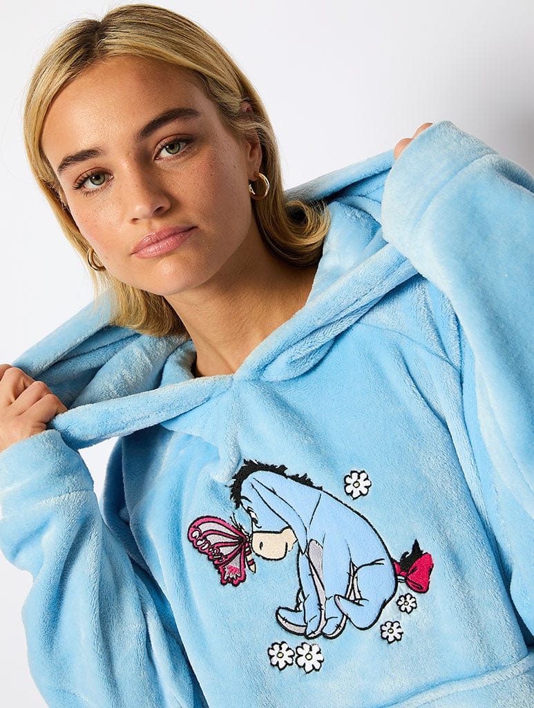 Disney Eeyore Blanket Hoodie in Blue Lingerie & Nightwear Skinnydip London