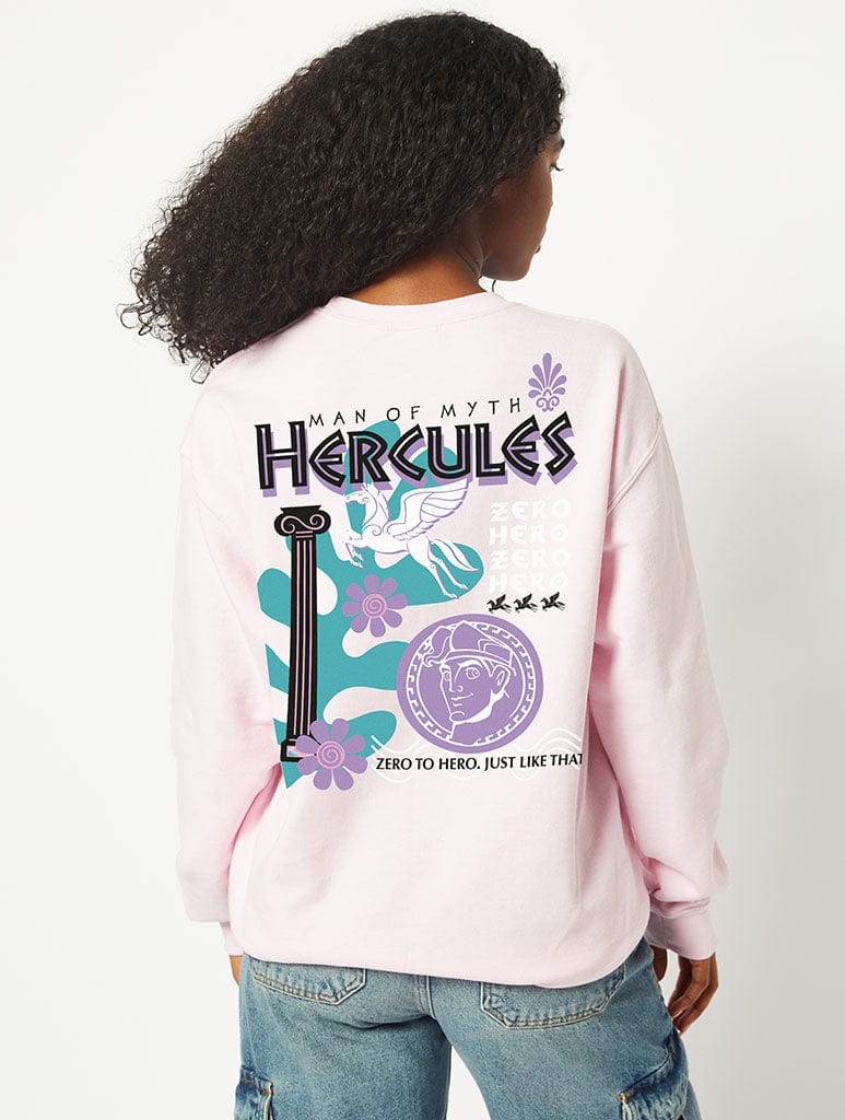 Disney Hercules Pink Graphic Sweatshirt | Clothing | Skinnydip London