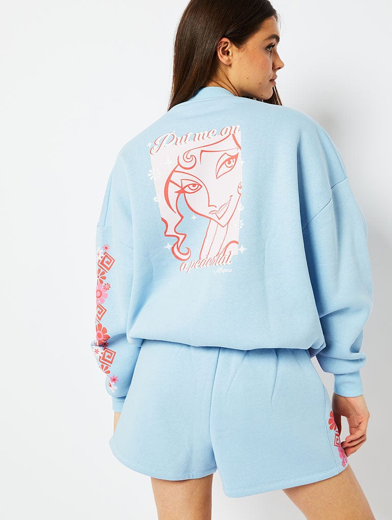 Disney Hercules Megara Sweatshirt in Blue Hoodies & Sweatshirts Skinnydip London