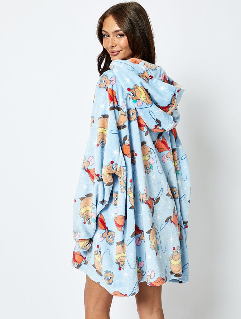 Disney Jaq and Gus Blanket Hoodie in Blue Lingerie & Nightwear Skinnydip London