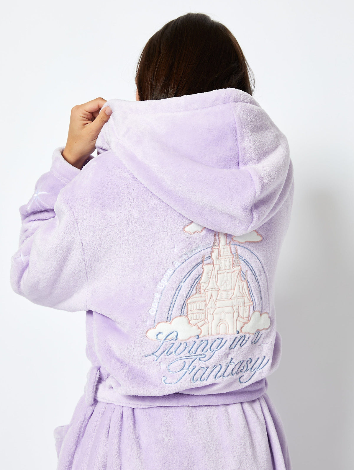 Disney Living In a Fantasy Dressing Gown in Lilac Lingerie & Nightwear Skinnydip London