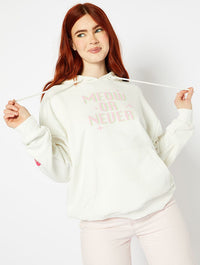 Disney Marie Meow Or Never Ecru Hoodie Hoodies & Sweatshirts Skinnydip London