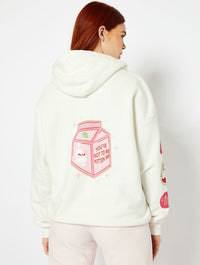 Disney Marie Meow Or Never Ecru Hoodie Hoodies & Sweatshirts Skinnydip London