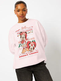 Disney Minnie Mouse Sweet Treat Sweatshirt in Pink Hoodies & Sweatshirts Skinnydip London