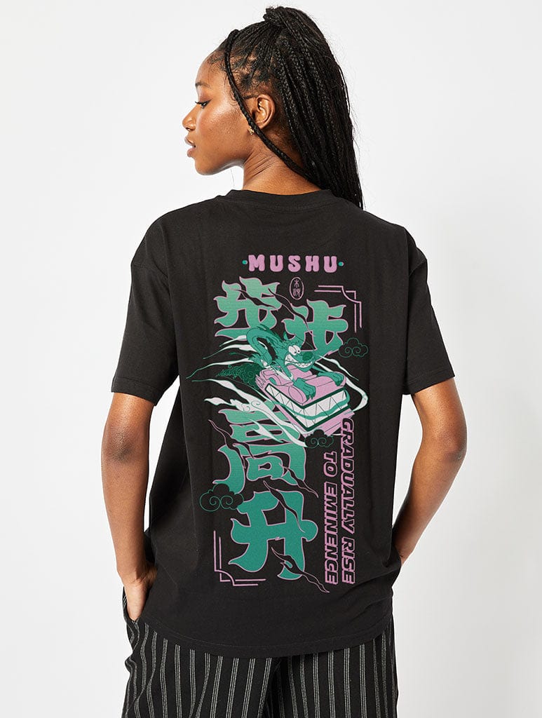 Disney Mushu T-Shirt in Black Tops & T-Shirts Skinnydip London