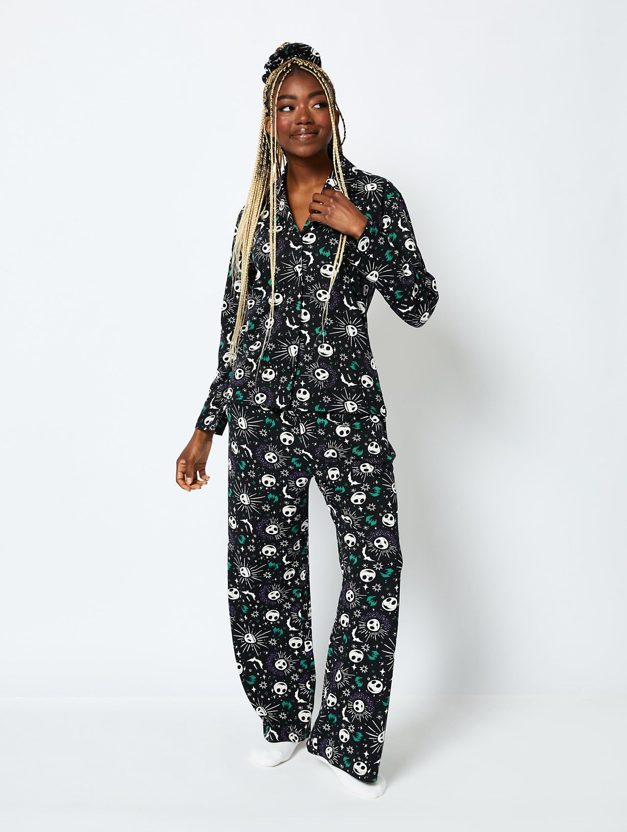 Disney Nightmare Before Christmas Jack Pyjama Set in Black Lingerie & Nightwear Skinnydip London