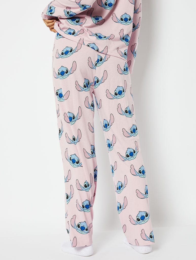 Disney Pink Stitch Pyjama Set Shop Disney Nightwear Skinnydip