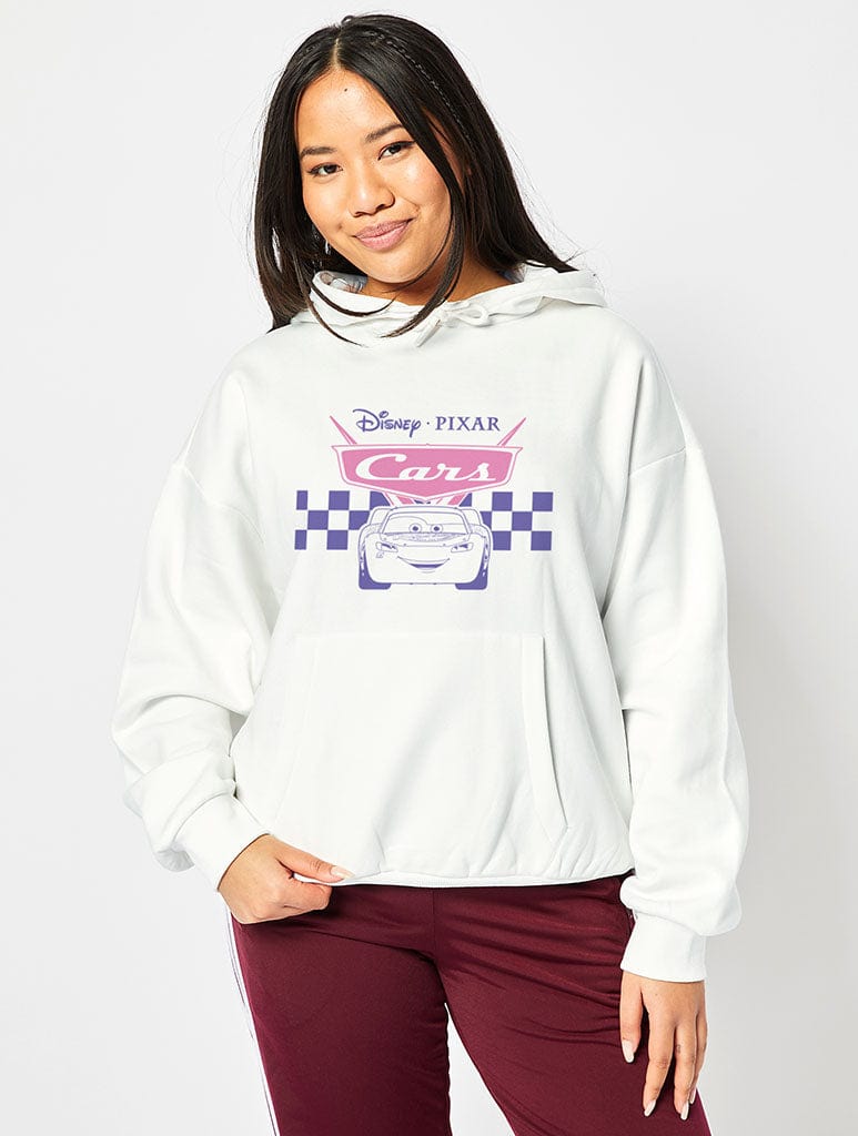 Disney Pixar Cars Hoodie in White Hoodies & Sweatshirts Skinnydip London