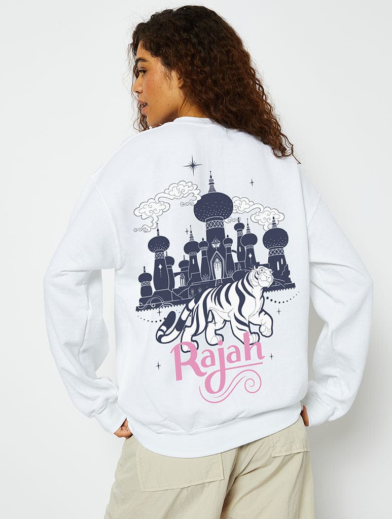 Disney Rajah Sweatshirt in White Hoodies & Sweatshirts Skinnydip London