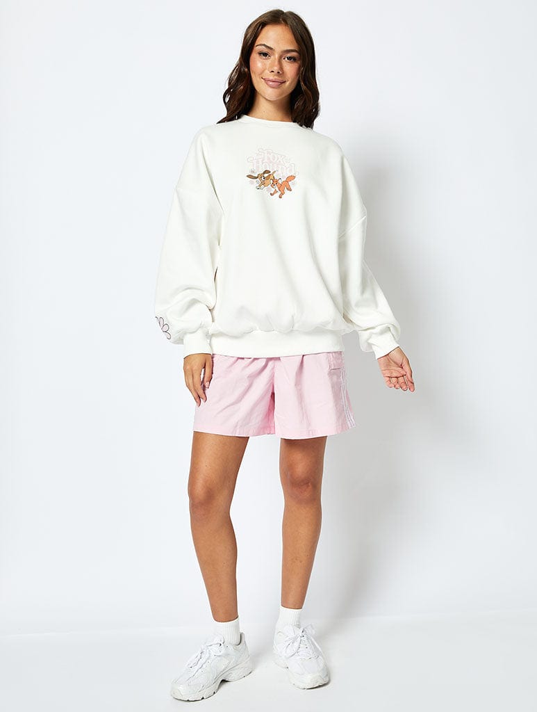 Disney The Fox and the Hound Sweatshirt in Ecru Hoodies & Sweatshirts Skinnydip London