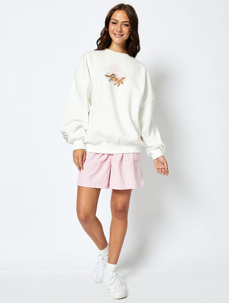 Disney The Fox and the Hound Sweatshirt in Ecru Hoodies & Sweatshirts Skinnydip London